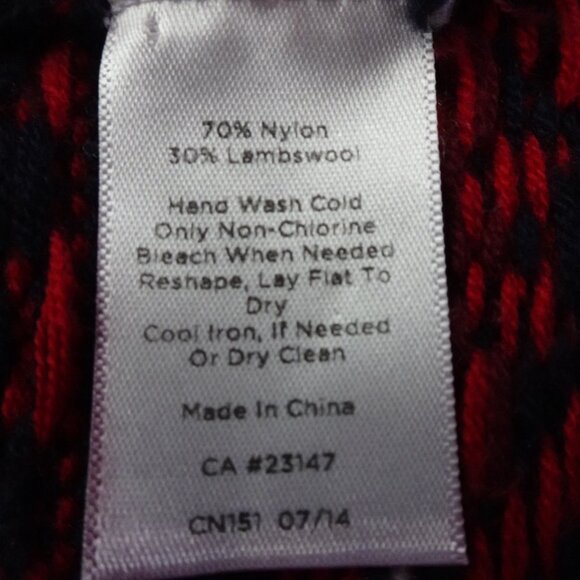 Talbots Cardigan Sweater Petite Size SP Blue Red Trim Wool Blend Preppy - Picture 6 of 6